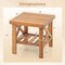 Natural Acacia Wood Outdoor Side Table with Shelf Rustic Patio End Table for Deck Garden Backyard Indoor Use